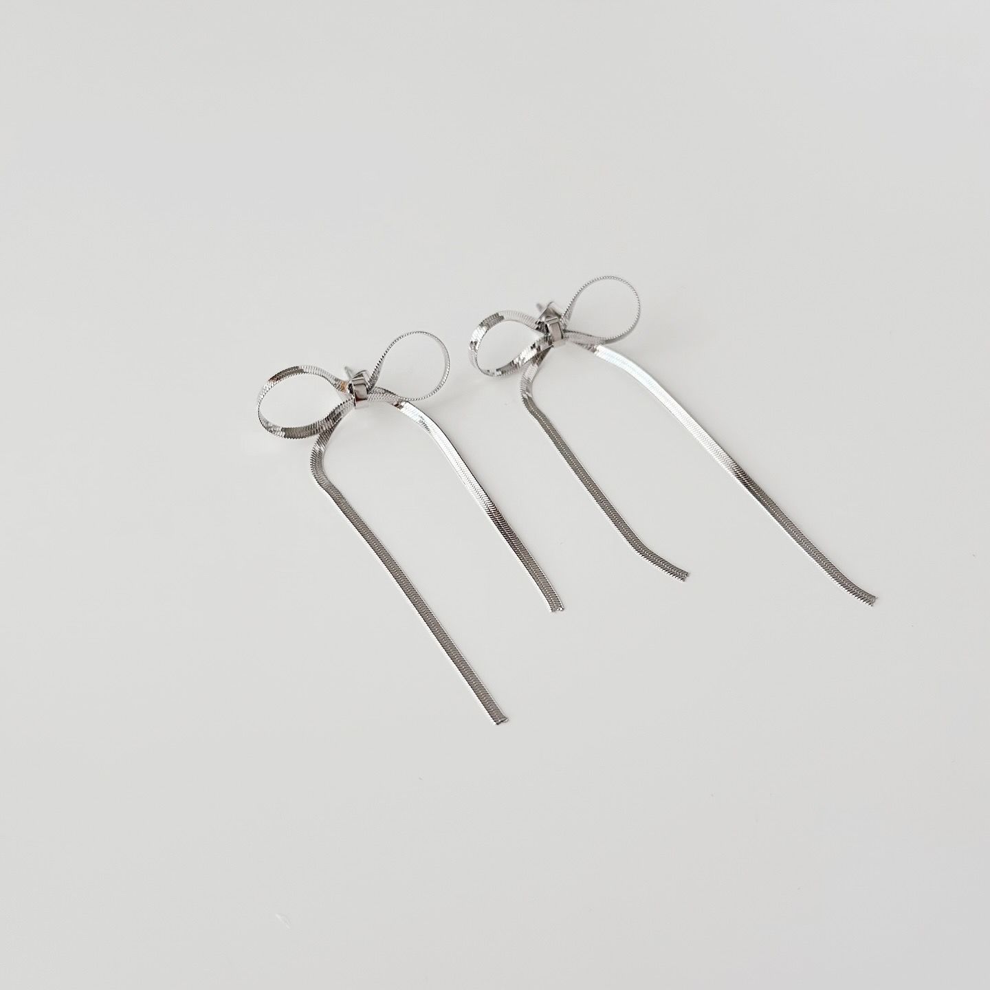 Dewn Grey Steel Earring | Çelik Küpe