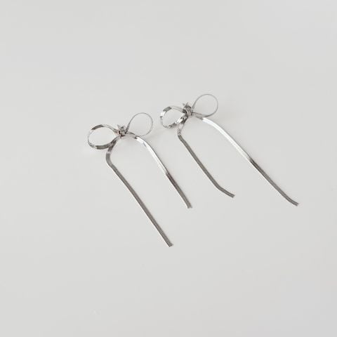 Dewn Grey Steel Earring | Çelik Küpe