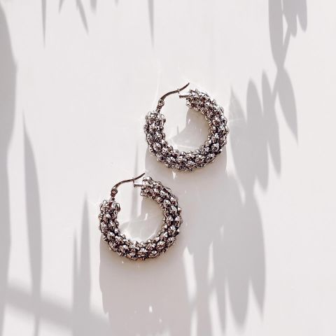 Whux Grey Steel Earring