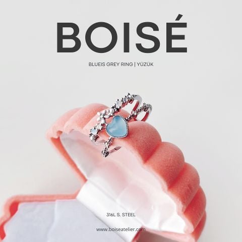Blueis Grey Ring / Yüzük