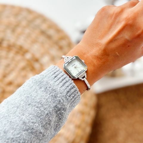 Carla Grey-White Watch | Saat