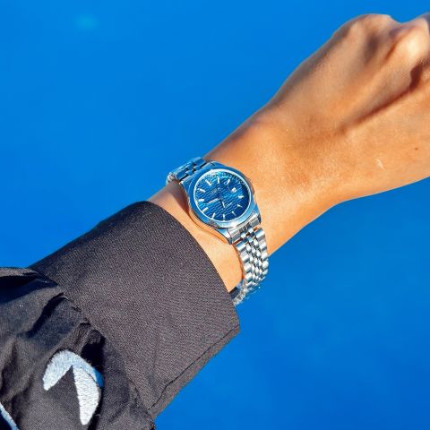 Ousen Grey-Blue Watch | Saat