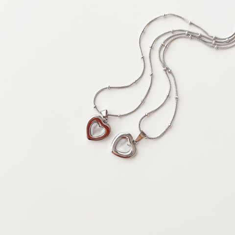 Lorei Grey Steel Necklace | Çelik Kolye