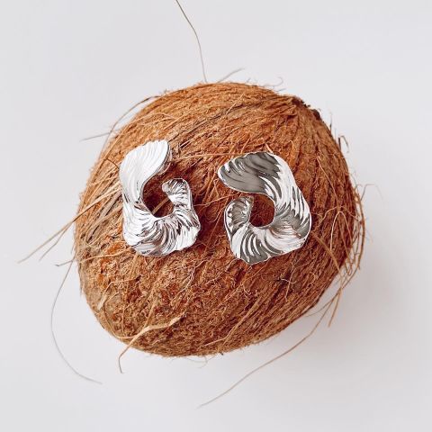 Wave Grey Earring