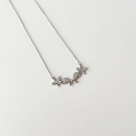 Olie Grey Steel Necklace | Çelik Kolye