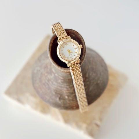 Berlin Gold-Cream Watch | Saat