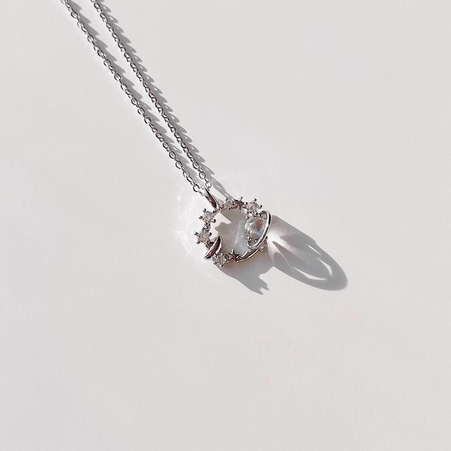 Fairy Grey Steel Necklace | Çelik Kolye