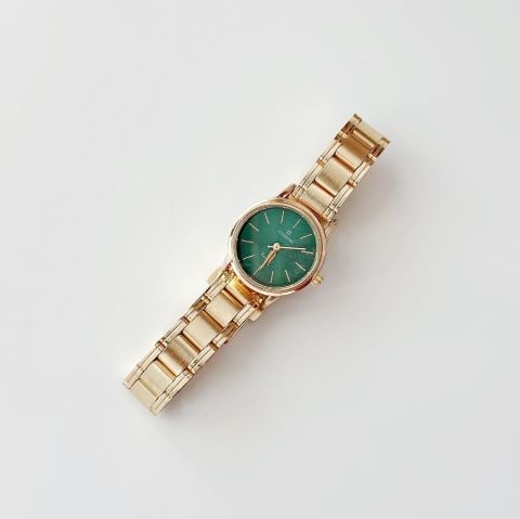 Gein Gold-Green Watch | Saat