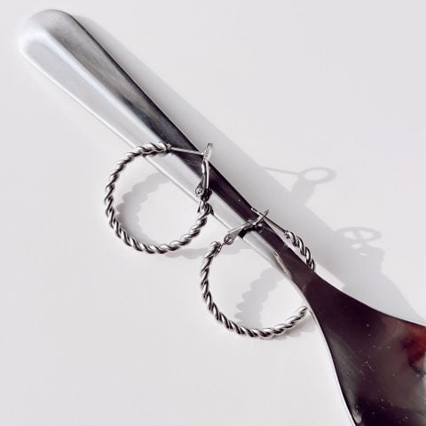 Dora Steel Earring | Çelik Küpe