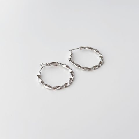 Dens Grey Steel Earring | Çelik Küpe